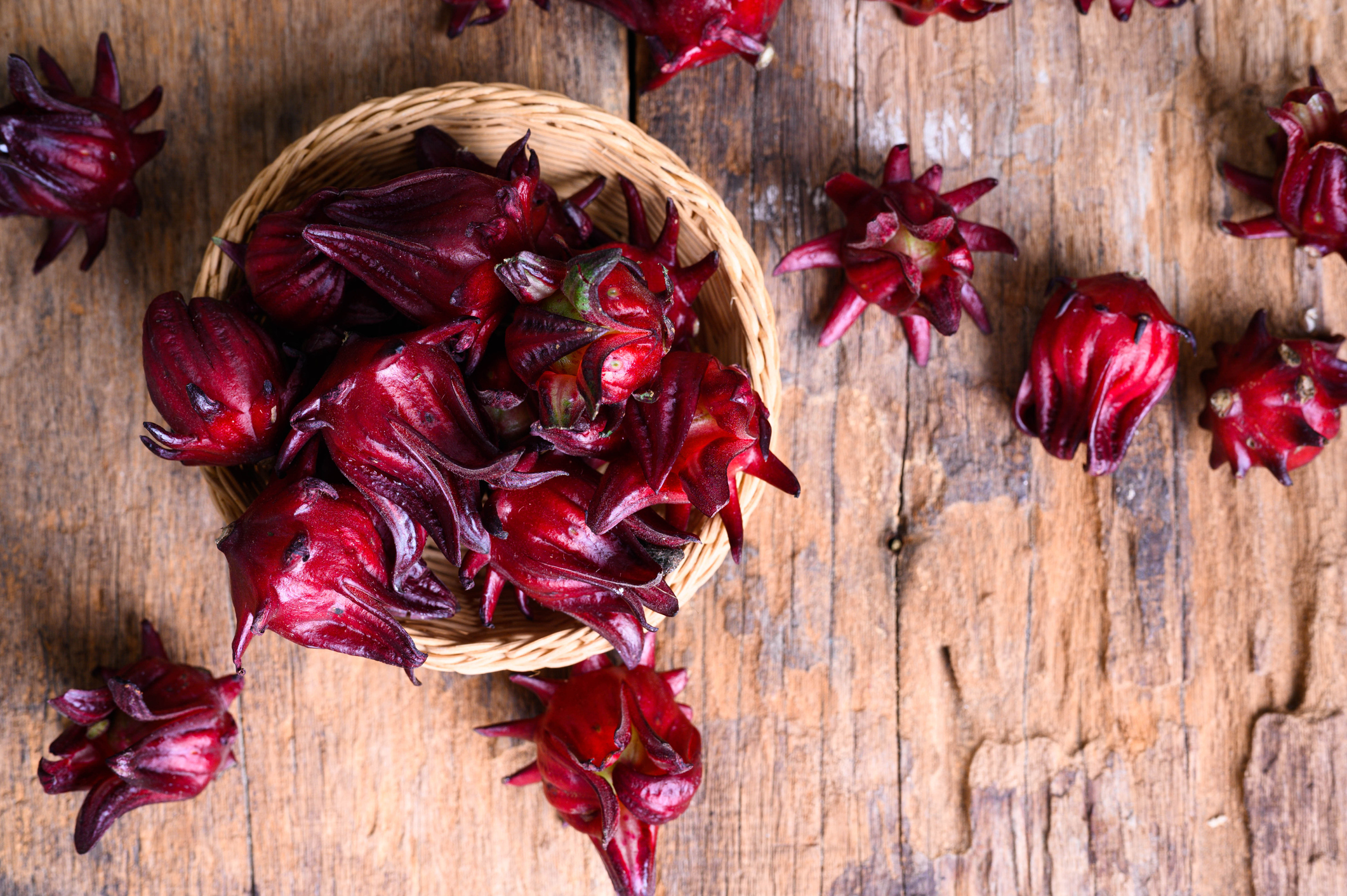 Hibiscus sabdariffa'nın (Hibiscus sabdariffa) etli çiçek kaliksi