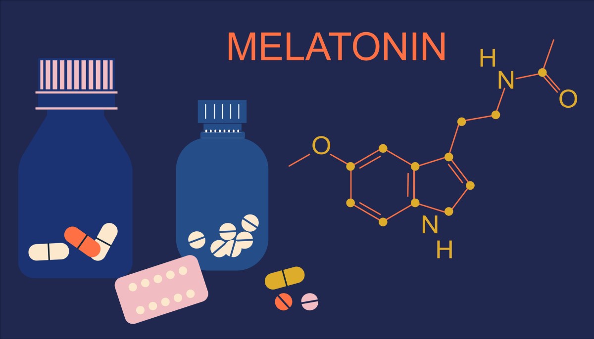 Melatonin - kimyasal formül, şema